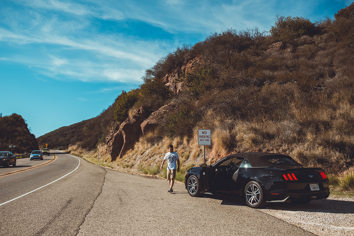California Highway 01 Mustang car