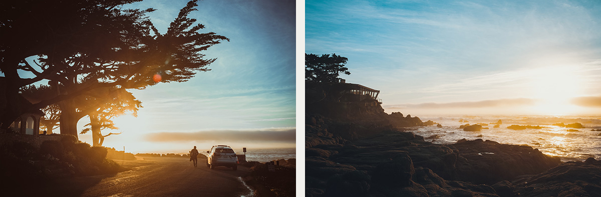 Carmel by the Sea sunset on the coast California