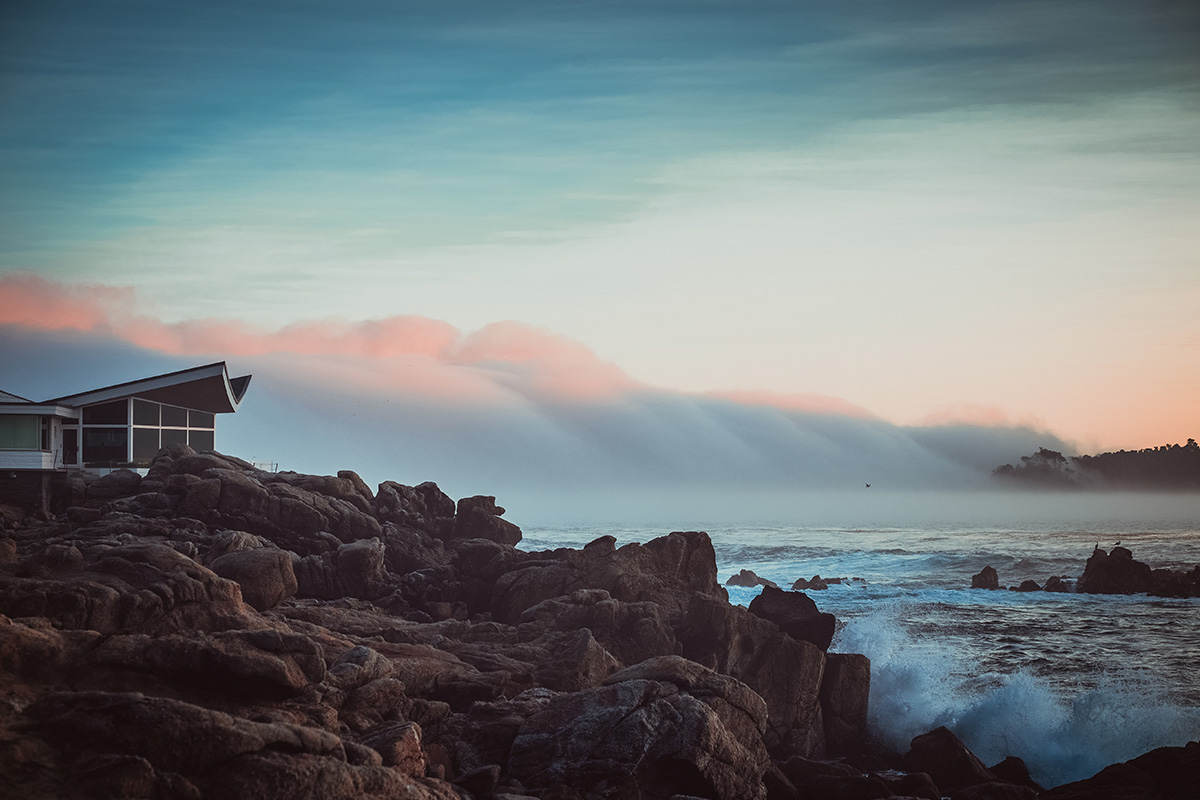 Carmel by the Sea fog mist on the sea California