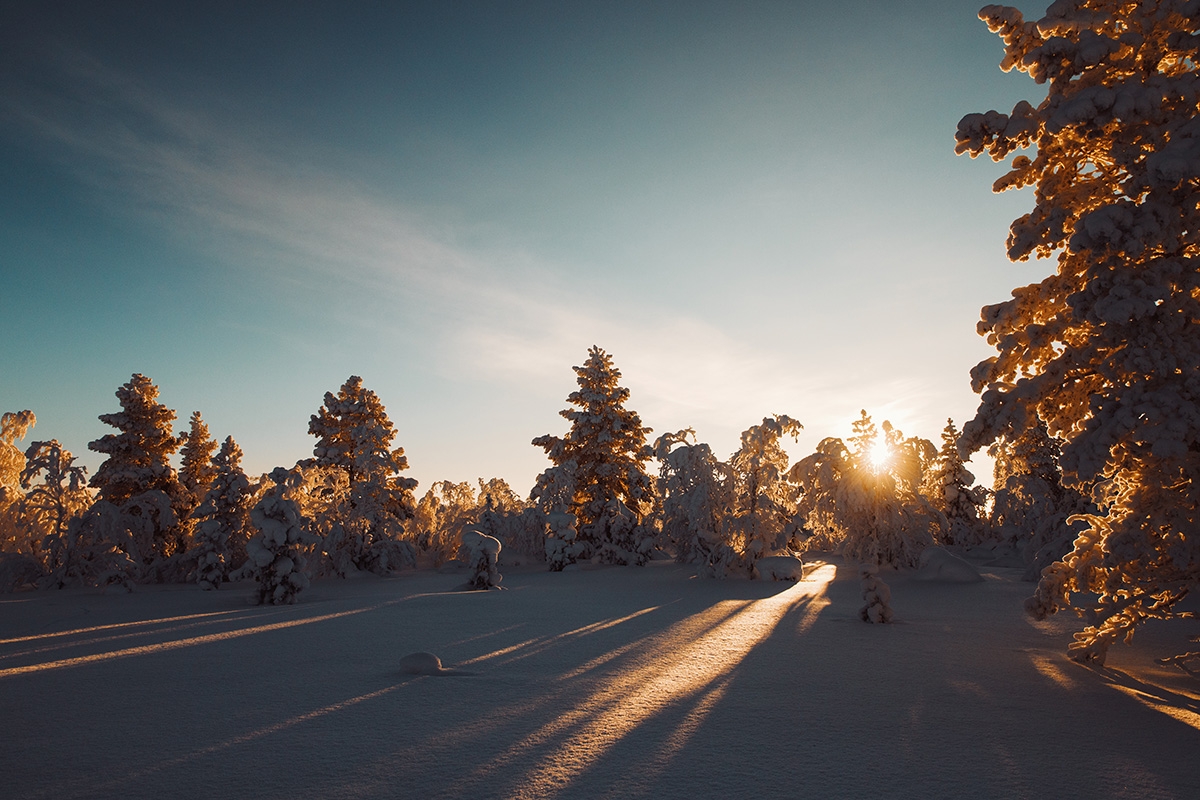 Dusk Lapland sunset landscape Raphaelle Monvoisin