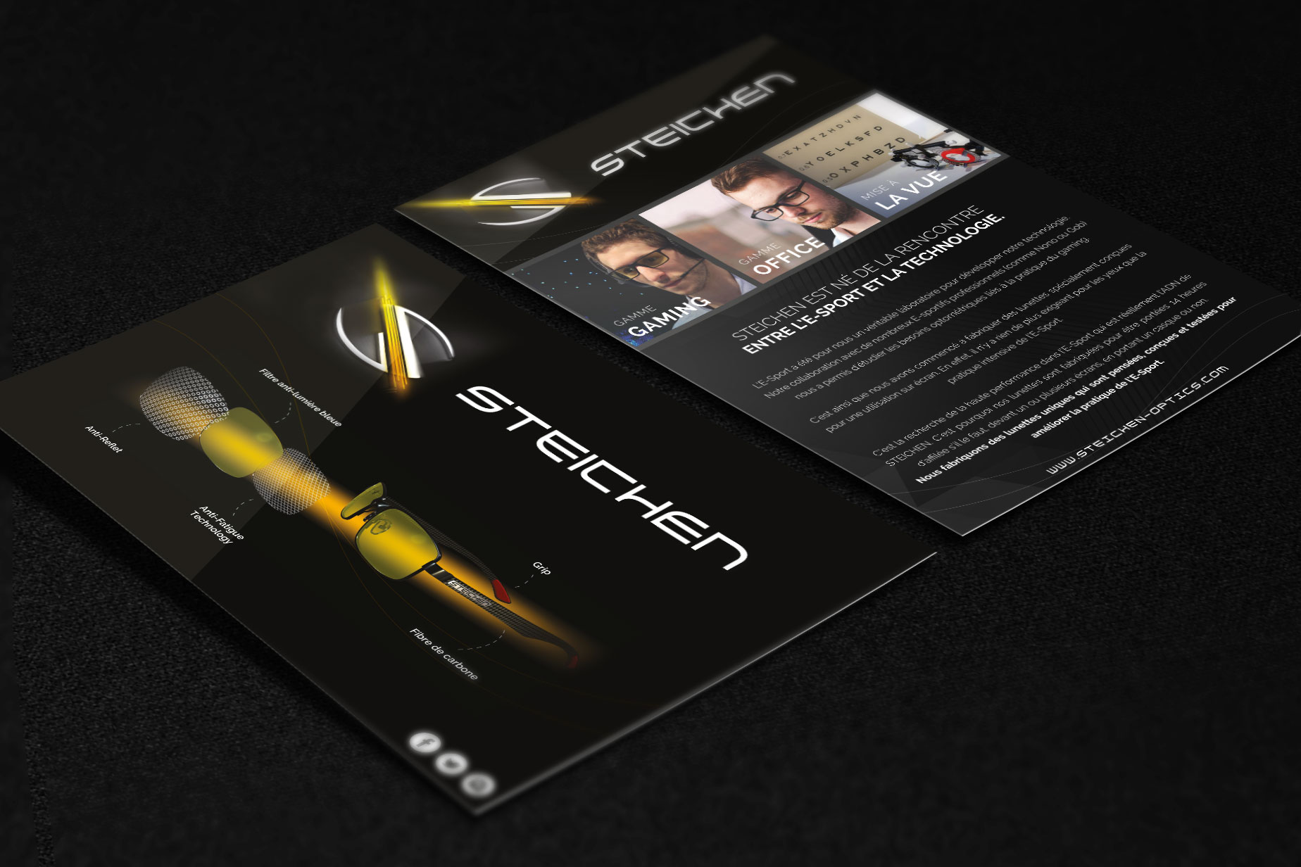 Steichen Optics gaming esport glasses flyer ad