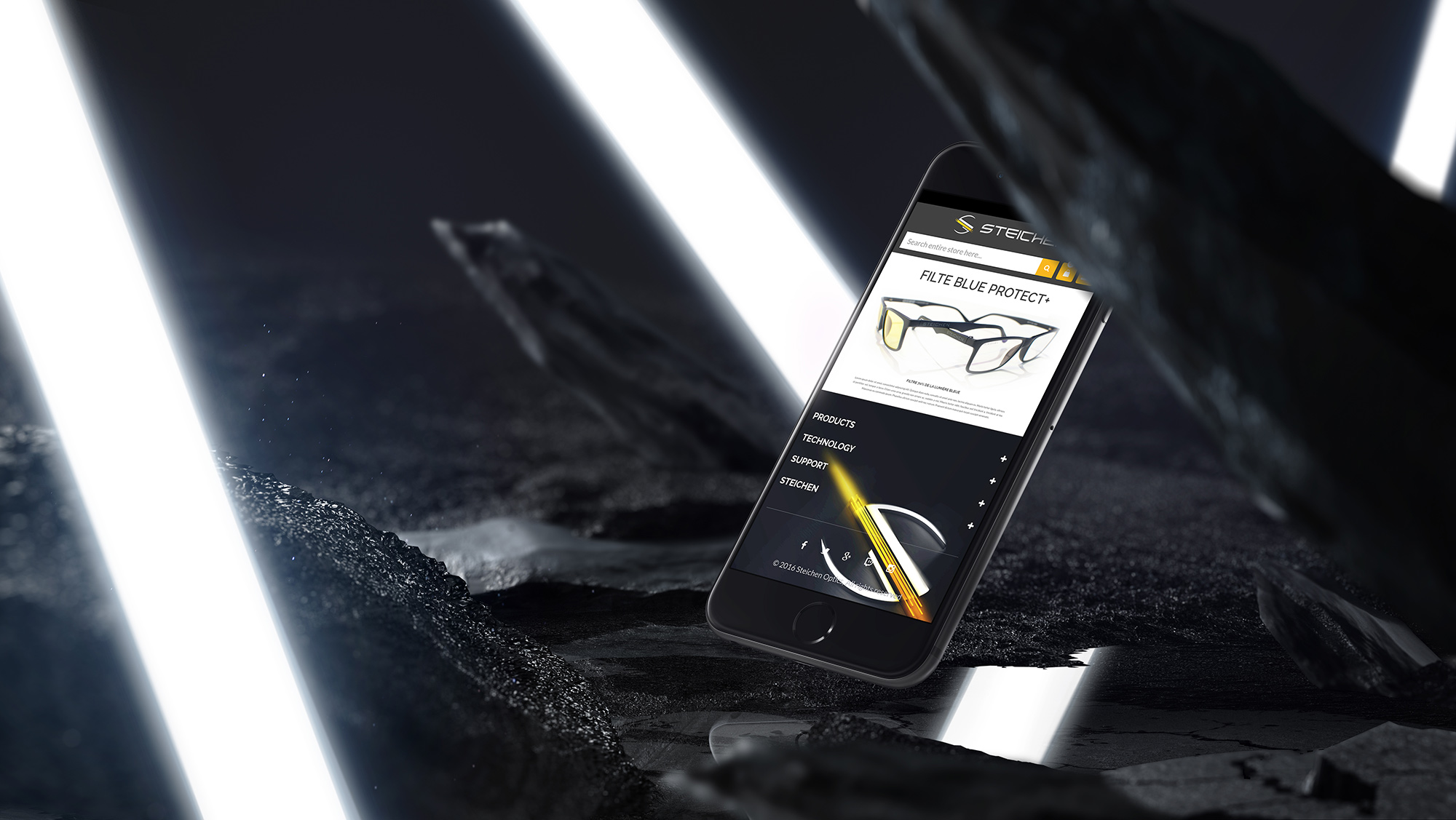 Steichen Optics gaming esport glasses eshop mobile responsive