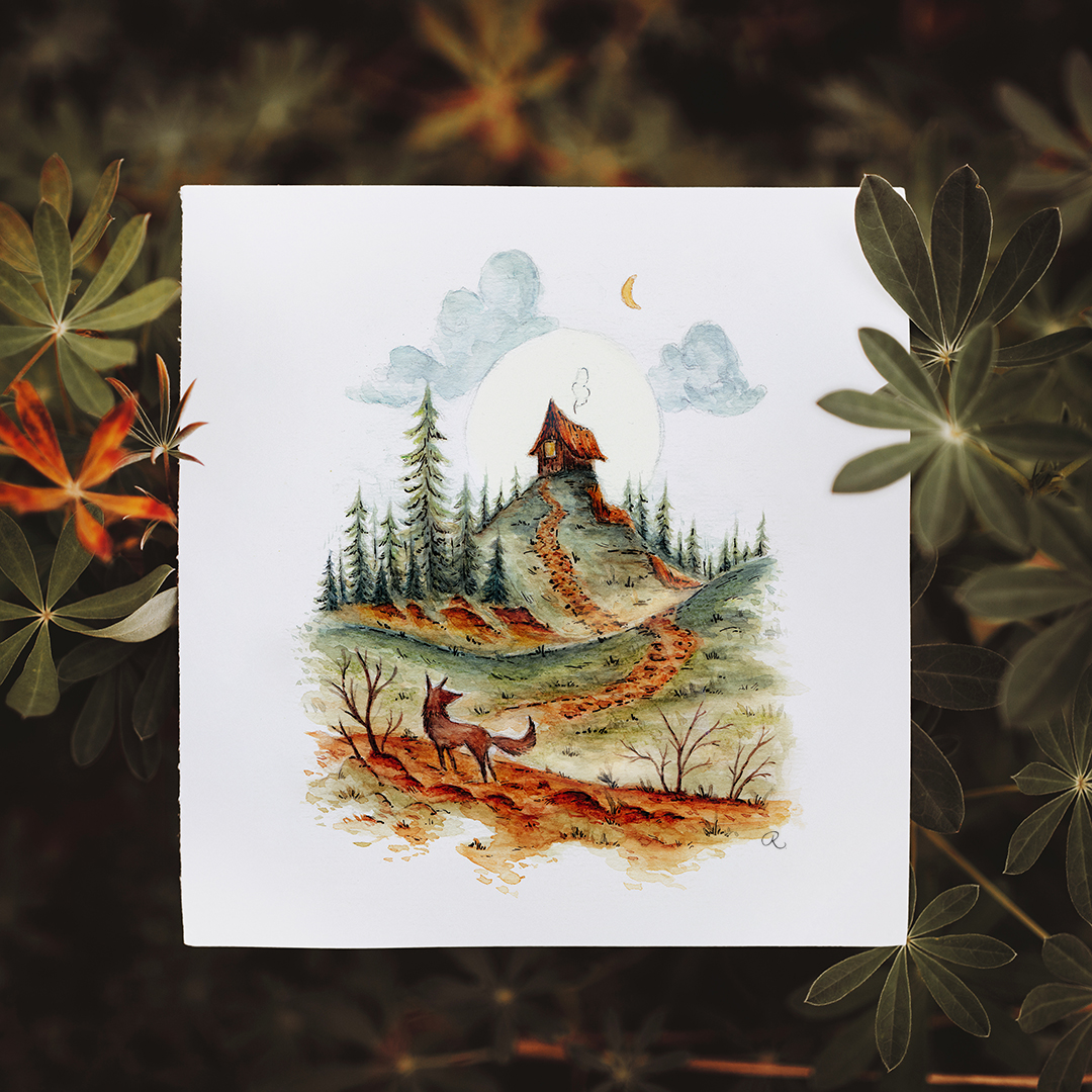 Raphaelle Monvoisin Watercolor Art Illustration wolf sword animal fantasy