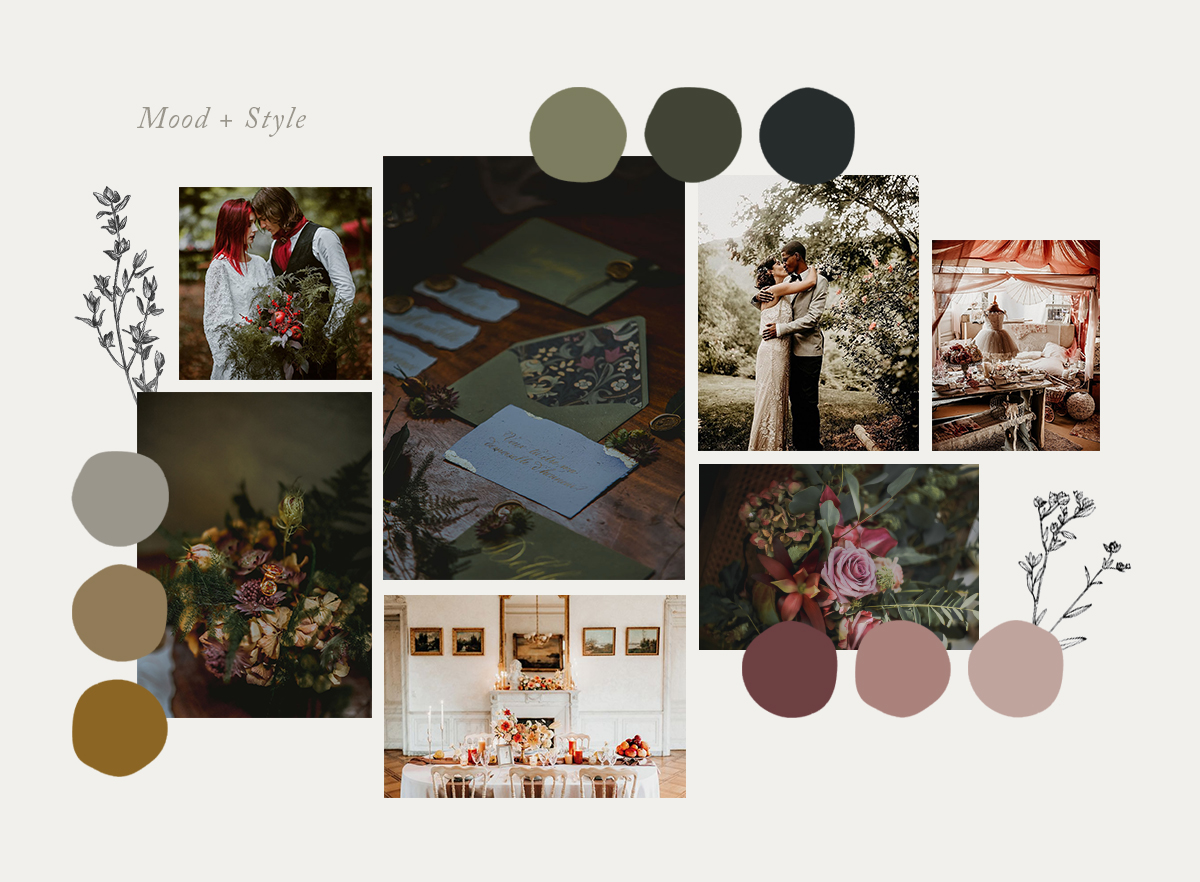 Mariage à Soie wedding planner moodboard