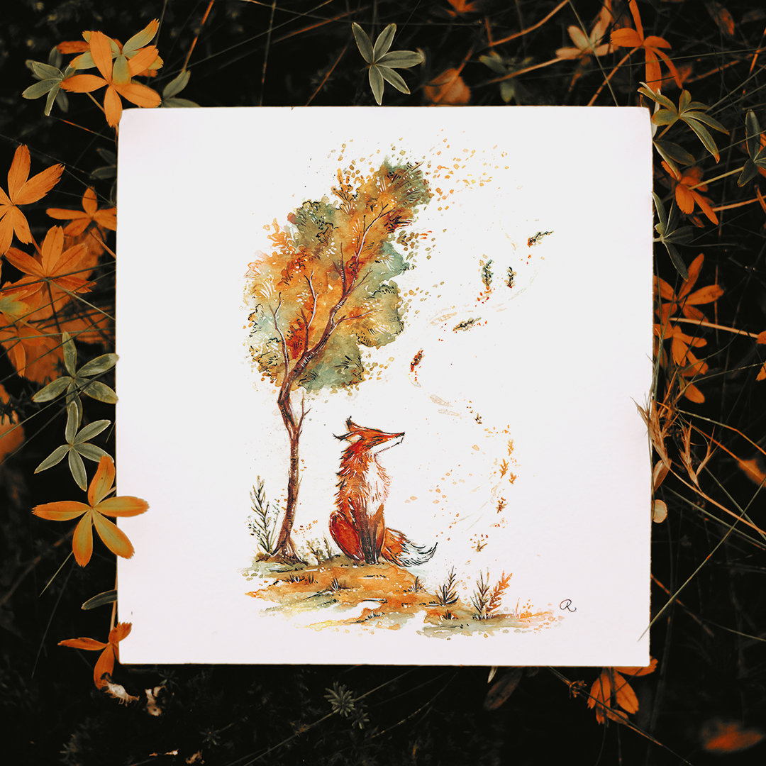 Raphaelle Monvoisin Watercolor Art Illustration animal fantasy folklore mythology folktale