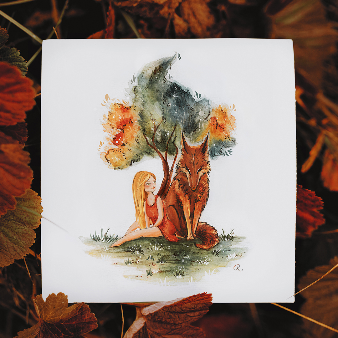Raphaelle Monvoisin Watercolor Art Illustration animal fantasy folklore mythology folktale