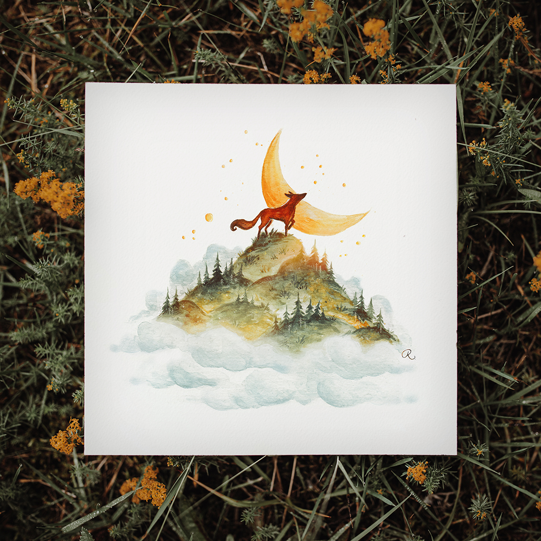 Raphaelle Monvoisin Watercolor Art Illustration animal fantasy folklore mythology folktale