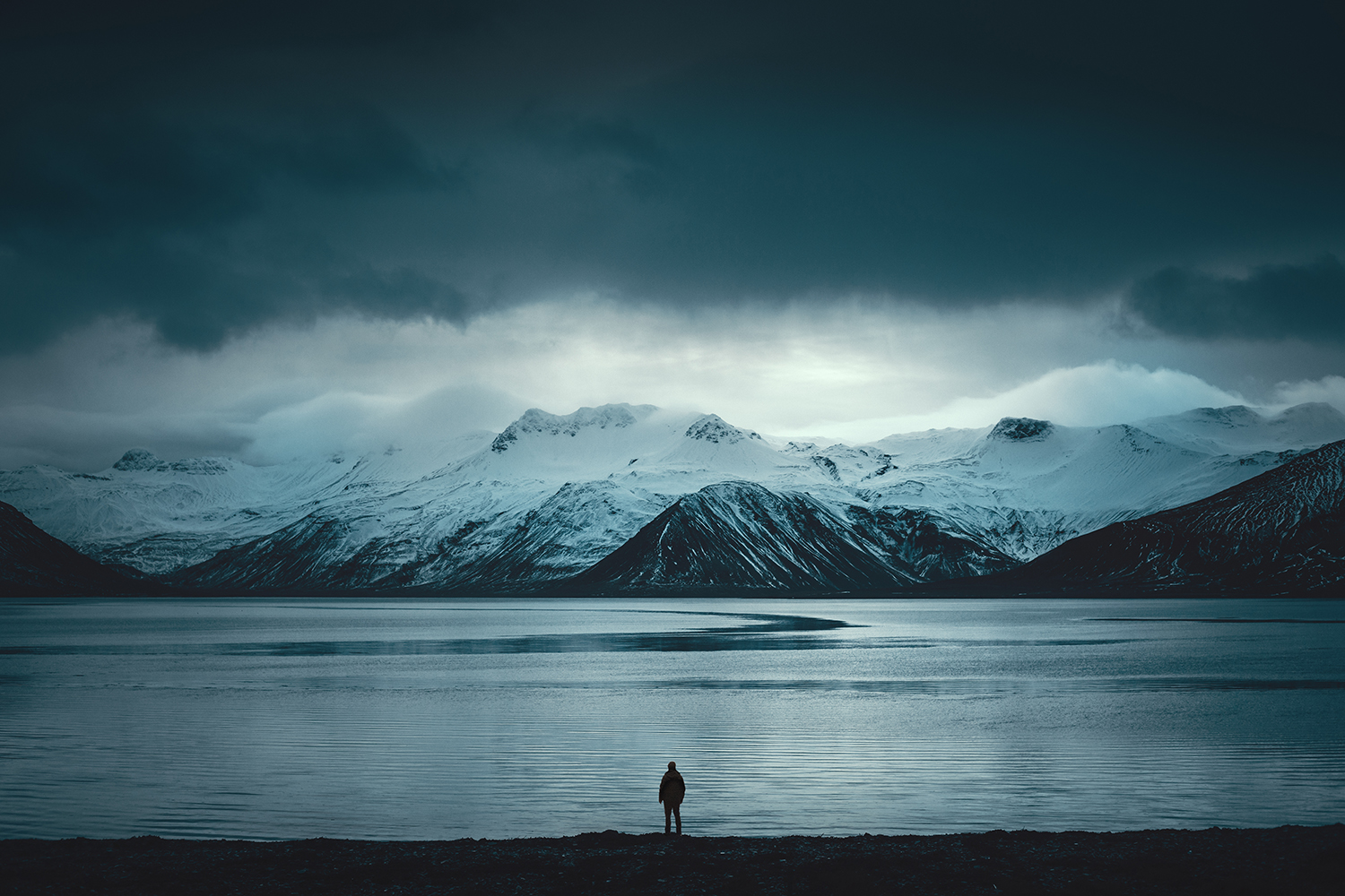 iceland fjord arctic fall silhouette norse gods